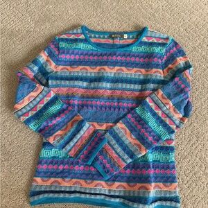 Sol Baby Alpaca Peruvian Colorful Patterned Women's Sweater